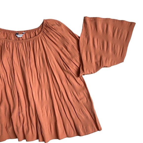 Elizabeth and James Boho Slouchy Shirt Flowy Peasant Festival Coachella Sz L/XL - Picture 10 of 16